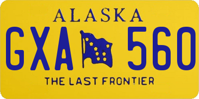 AK license plate GXA560