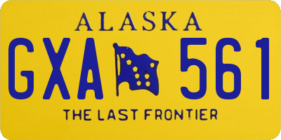 AK license plate GXA561