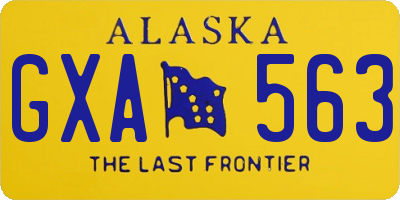 AK license plate GXA563