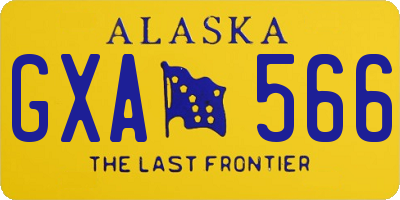 AK license plate GXA566