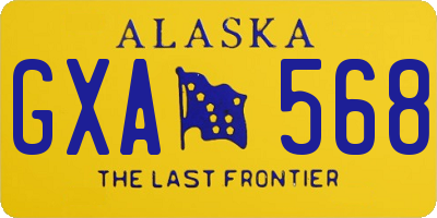 AK license plate GXA568