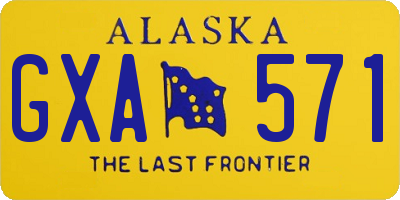 AK license plate GXA571