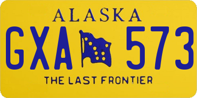 AK license plate GXA573