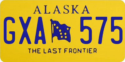 AK license plate GXA575