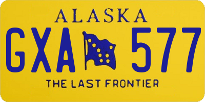 AK license plate GXA577