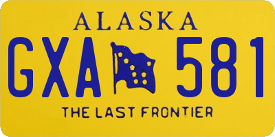 AK license plate GXA581