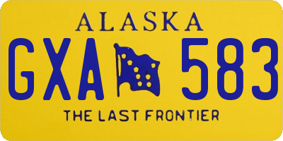 AK license plate GXA583