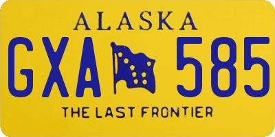 AK license plate GXA585