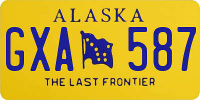 AK license plate GXA587