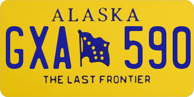 AK license plate GXA590