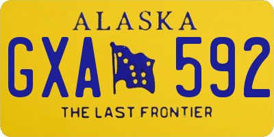 AK license plate GXA592