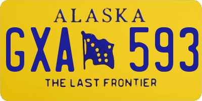 AK license plate GXA593