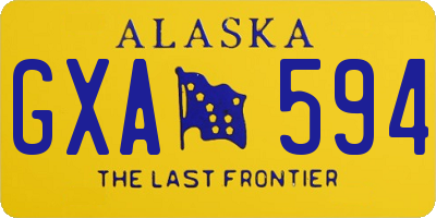 AK license plate GXA594