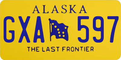 AK license plate GXA597