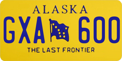 AK license plate GXA600