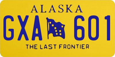 AK license plate GXA601