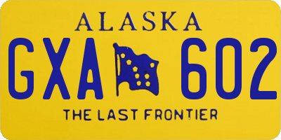 AK license plate GXA602