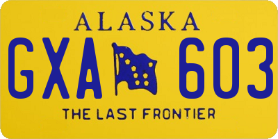 AK license plate GXA603