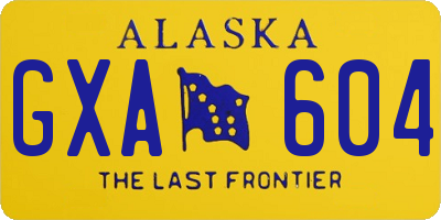 AK license plate GXA604