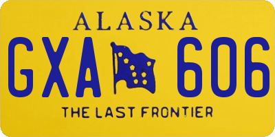 AK license plate GXA606