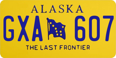 AK license plate GXA607