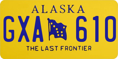 AK license plate GXA610