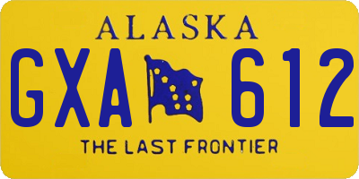 AK license plate GXA612