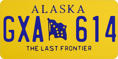 AK license plate GXA614