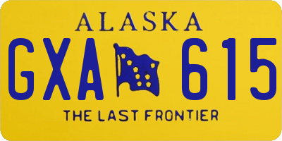 AK license plate GXA615