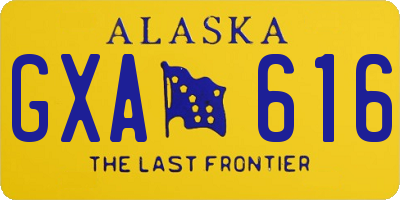 AK license plate GXA616