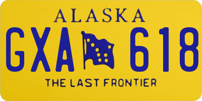 AK license plate GXA618