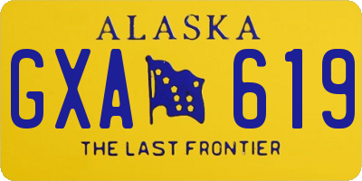 AK license plate GXA619