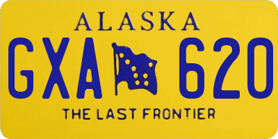 AK license plate GXA620