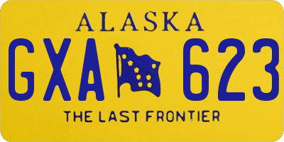 AK license plate GXA623