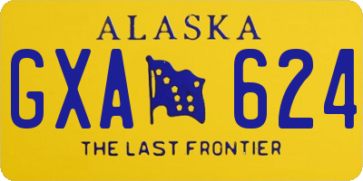 AK license plate GXA624