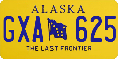 AK license plate GXA625