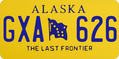 AK license plate GXA626