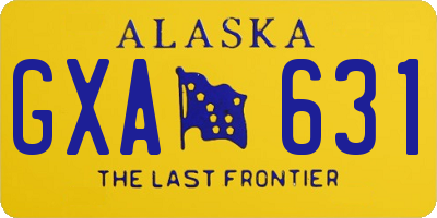 AK license plate GXA631