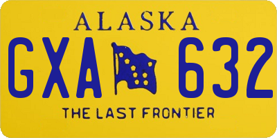 AK license plate GXA632