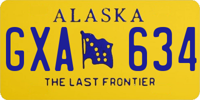 AK license plate GXA634