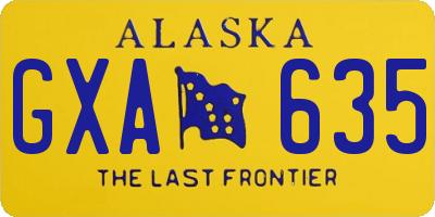 AK license plate GXA635