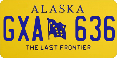 AK license plate GXA636