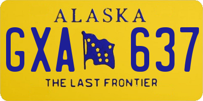 AK license plate GXA637