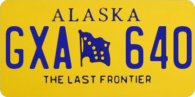 AK license plate GXA640