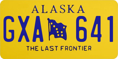 AK license plate GXA641