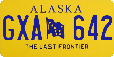 AK license plate GXA642