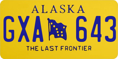 AK license plate GXA643