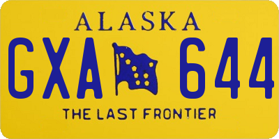 AK license plate GXA644