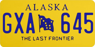 AK license plate GXA645