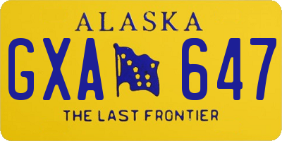 AK license plate GXA647